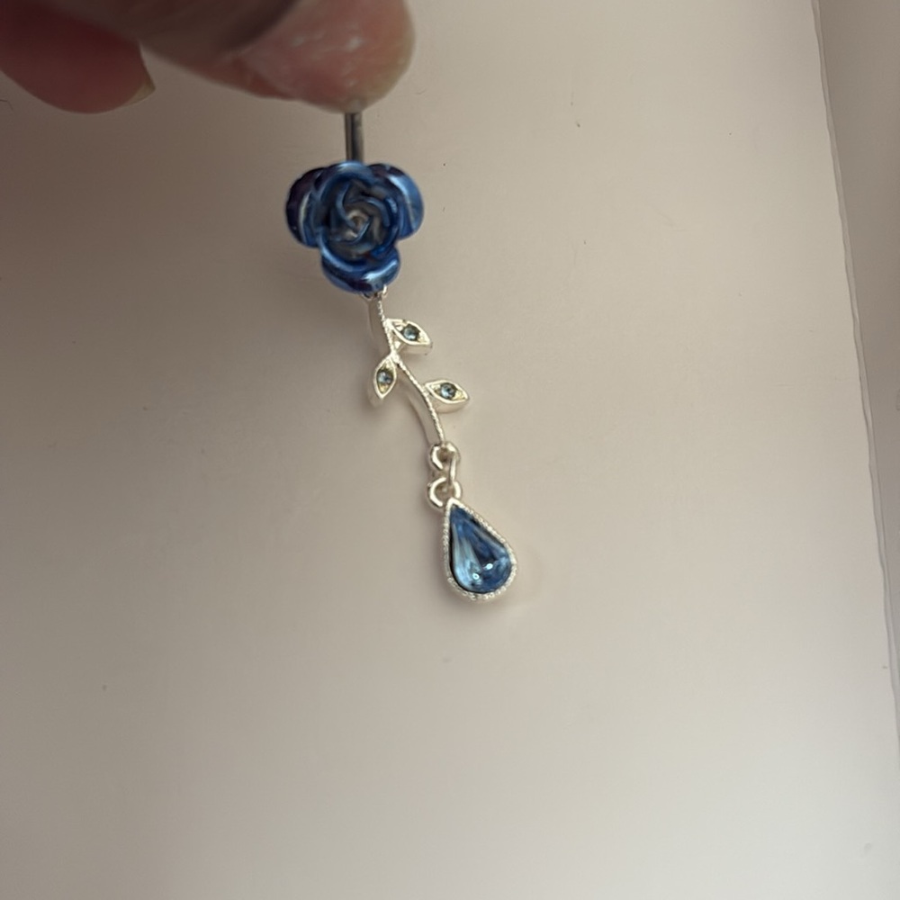 Brand New Claire’s Blue Rose Belly Ring